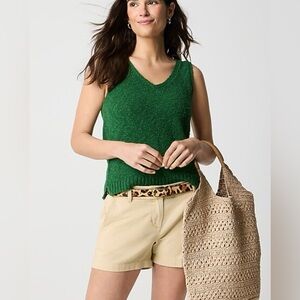 J. Crew Beach Sweater Tank Medium Green